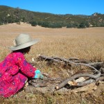 Clara works on compost pile